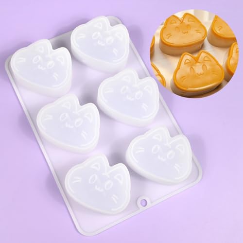 mostsom Molde de silicona con forma de gato para decoración de tartas, molde de postre, mousse, pastelería, helado, herramientas de cocina (D_ Cat)