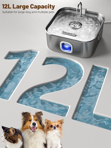 Mailofy WF120 Dog Water Fountain Stainless Steel thumb #1