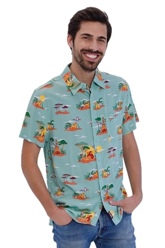 Image of Disney Lion King Girls Matching Family Hawaiian Button Down Shirt Toddler to Adult Sizes (2T - 2XL)