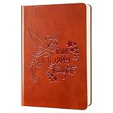 WHLBHG Fairy Leather journal notebook Fairy Lover Gift Think Happy Thoughts Pixie Fairy Tale Fans Inspired Gift for Friends Sisters (Think Happy Thoughts)