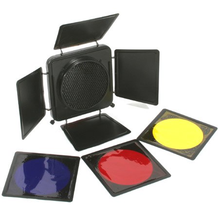 ePhoto Studio Light Barn Door Honeycomb barndoor 3 Filters by ePhoto INC L_Barn