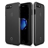 Patchworks Level Case Black/Clear for iPhone 7 Plus - Military Grade Protection Case, Extra Protection, Impact Disperse System