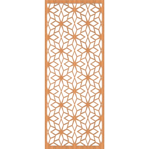 Image of 15 3 /8 inchW x 39 3 /8 inchH x 3 /8 inchT Lake Decorative Fretwork Wood Wall Panels, Cherry