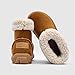 BWSEOBG Men’s Warm Fur Lined Snow Boots Comfort Plush Wide Toe Suede Ankle Boots Fashion Casual Winter Slip-On Soft Short Booties for Outdoor Indoor Walking (Camel,8)
