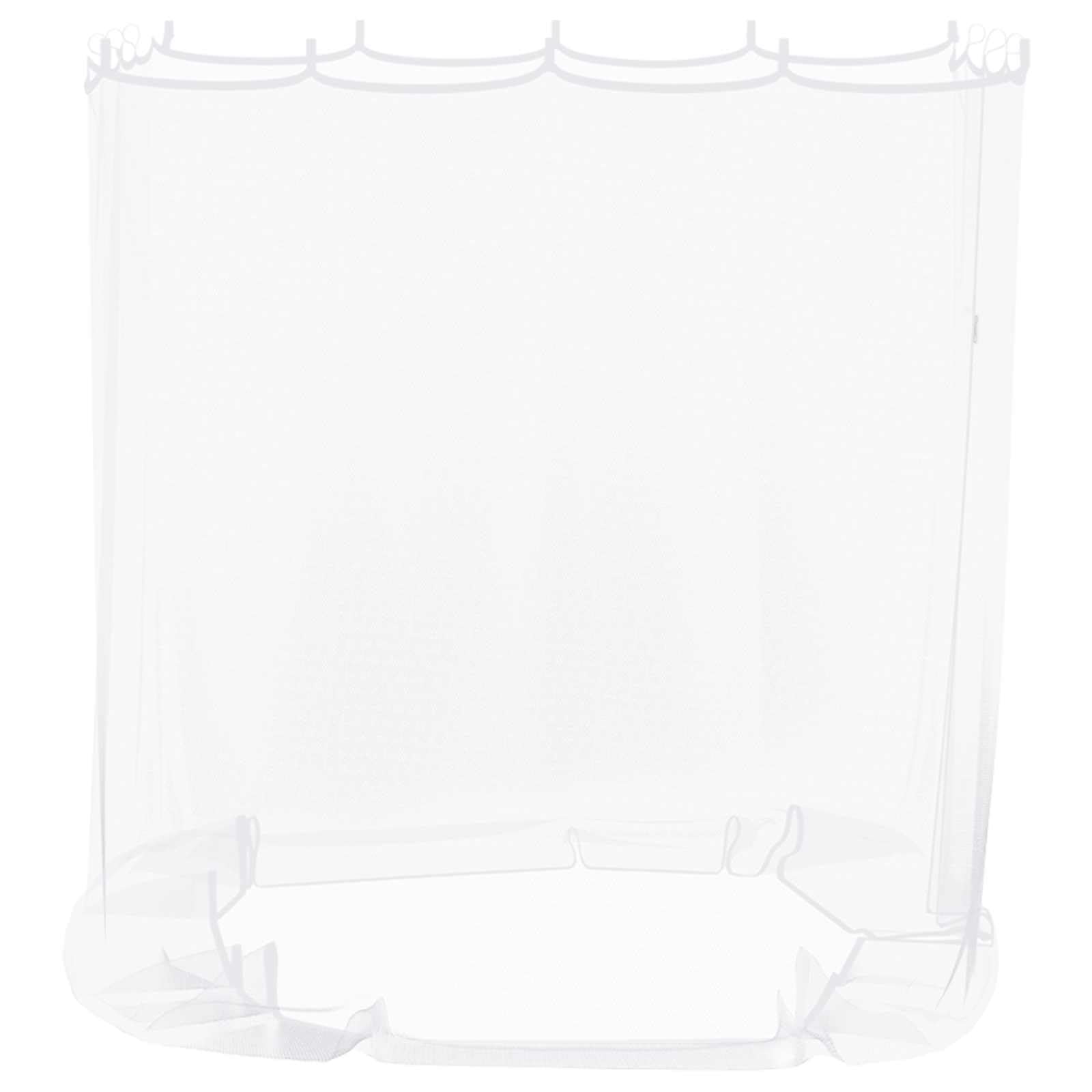 Moustiquaire pour tonnelle 220 Mesh blanc, 2 x 2 x 2 m, polyester, moustiquaire avec fermeture éclair et fermeture pour extérieur, balcon, terrasse