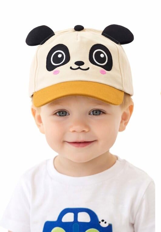 Yanwenx Kids Panda Design Cap for Boys & Girls (2-5 Years) | Cute Cartoon Cotton Summer Hat | Adjustable Lightweight Sun P... - Review, Price and Buying Guide