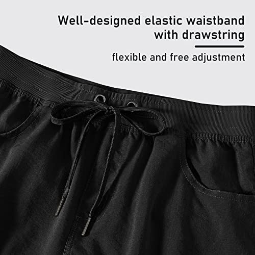 MoFiz Short cargo feminino de 25,4 cm para caminhada, 6 bolsos, leve, secagem rápida, ao ar livre, c