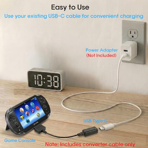 BATSOEASY Câble adaptateur de charge USB-C pour PS Vita 1000, câble de charge USB de type C pour PS Vita 1000 (chargement uniquement, pas de synchronisation de données) – vue 2