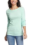 Langarm-Shirt von Eddie Bauer Eddie Bauer Damen Favorite Shirt - Langarm mit Rundhalsausschnitt - Uni, Gr. XXL (50/52), Helles Aqua