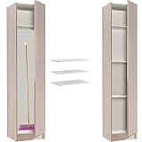 INCLUIDO ESTANTES CON VARIAS POSICIONES Y EXTRAIBLES, Diseñado con 1 puerta, dentro encontraras 4 estantes para organizar todo lo que desees.