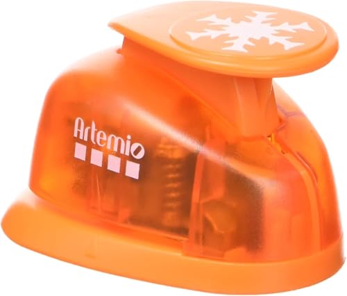 Artemio VIHCP249 2,5 cm Grand Flocon Perforatrice à Levier Numéro 3 Orange