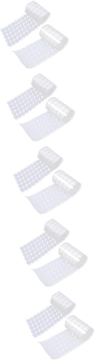 STOBOK 5sets Self Adhesive Round Dots Tape 10mm Diameter Strong Adhesive Tape Roll Easy to Peel Double Sided 900pcs*5