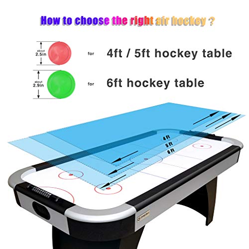 Golden field Air Hockey Pucks and Paddles,Set 4 Pushers and 8 Pucks,Air Hockey Accessories,Two Sizes of Pucks,Suitable for Hockey Tables Over 4 feet