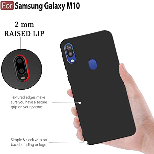 Image of Mobile Back Cover Case for Samsung Galaxy M10 (Silicone Case|CameraProtection|Black SC1510)