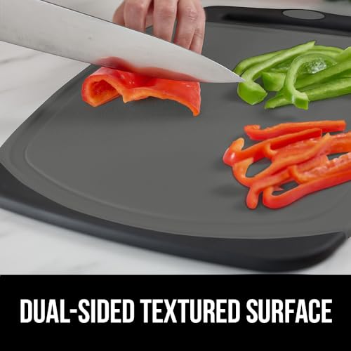 image for GORILLA GRIP BPA-Free Reversible Kitchen Cutting Board Set of 3, US De