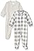 Amazon Essentials 2-Pack Microfleece Sleep and Play Infant Toddler-Sleepers, Cuadros Búfalo, Bebé prematuro