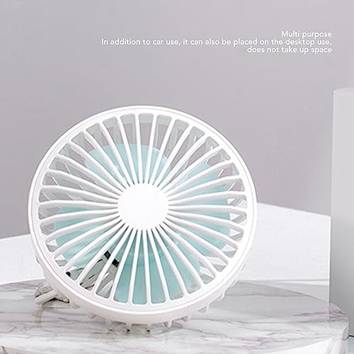 Image of Car Fan, Air Vent Clip Fan 3 Speed Strong Wind Plug and Play for Cars Tables Home Office for Driver Students (White)