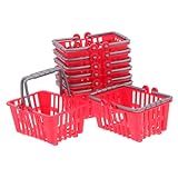 SOPOTUTU 20 Stück Mini Einkaufskorb Einkaufskorb für Ab Jahren Realistischer Mini Supermarkt Korb aus Hochwertigem Kunststoff für Rollenspiele und Dekoration