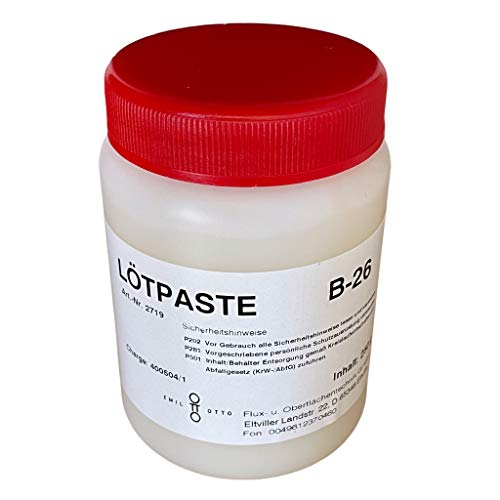 Lötpaste B-26 - Flussmittelpaste/Lötpaste/Lötfett zum Weichlöten Kupfer- und Messingwerkstoffen, Dose mit 250 g Inhalt Cover