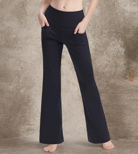 Image of nuveti Women's Bootcut Yoga Pants Tummy Control Workout Non See-Through Bootleg Yoga Pants