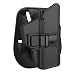 TEGE Sig P365 Holsters OWB, Adjustable Paddle Holster Fit Sig Sauer P365 9mm Pistol, Polymer Outside Waistband Open Carry Belt Holsters with Full Cover Trigger Index Finger Relase, RH, Black