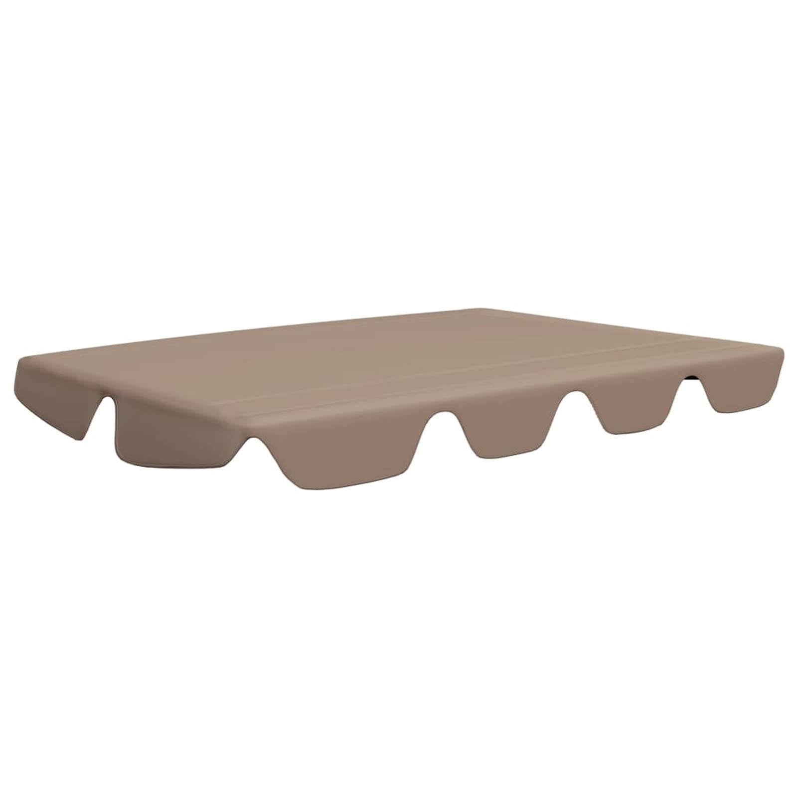 Tidyard Catherinol Toit de Rechange de Balançoire Toit de Remplacement pour Balancelle Extérieur Toit de Rechange de balançoire Taupe 150/130x70/105 cm