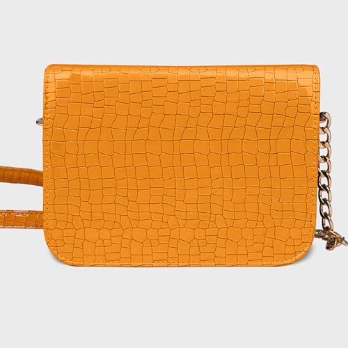 Image of The Wallet Store Leather Sling Bag For Women | Ladies Purse Wallet | Best Gift For Mother, Sister, Wife, Girlfriend, Etc (Yellow)