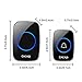 Wireless Doorbell kit, Plug-in Receiver, Waterproof Push Button with 1000 feet Operating Range, 5 Volume Levels, 60 Chimes, LED flash & CD Sound For Home/Office/Classroom Use (1X1 Black)