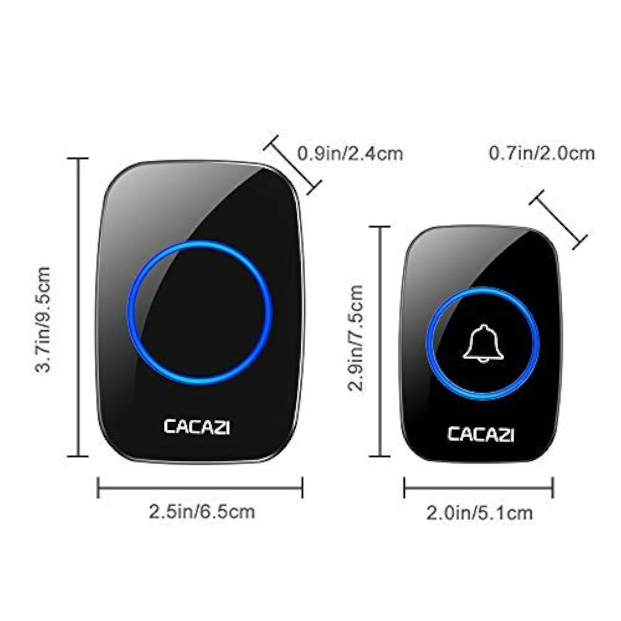 Wireless Doorbell Kit with Waterproof Push Button