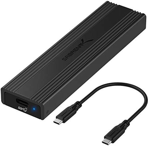 SABRENT USB 3.2 10Gbps Type C Tool Free Enclosure for M.2 PCIe NVMe and SATA SSDs (EC-SNVE)