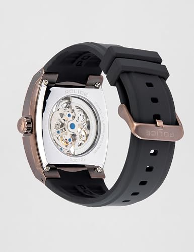 Image of Police Automatic Brown Rectangular Dial Men's Analog Watch | Stainless Steel Strap Material | Water Resistant Watch - PLPEWJL0072203