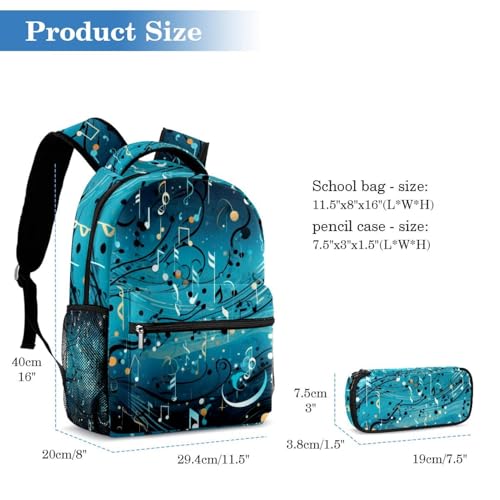 Sac à dos espace bleu 2 pièces avec trousse pour collégiens - 2