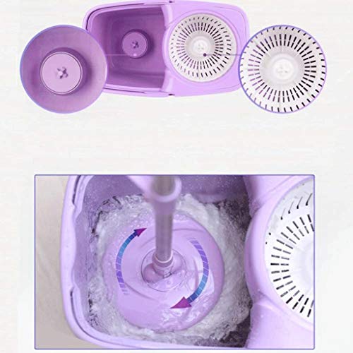 Seau à vadrouille avec manche rallongé et 2 tampons microfibres - 7