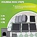 PJDDP Dog Stairs with Storage, Foldable Pet Ladder,Pet Storage Stepper,3 in 1 Non Slip Dog Ramp with Toy Storage Boxes,Detachable Portable Pet Stairs for High Bed Sofa & Window Perch