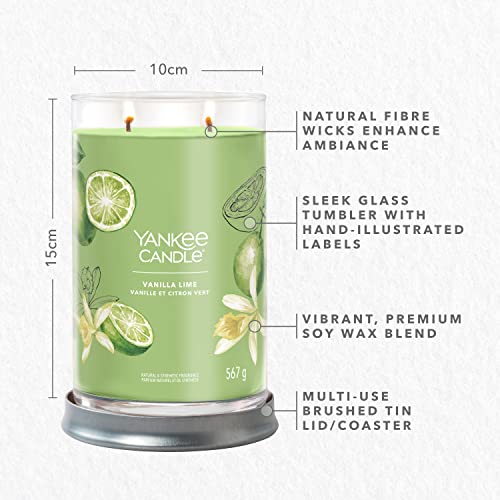 Yankee Candle Signature Scented Candle, Vanilla Lime, Large Tumbler - Image 4
