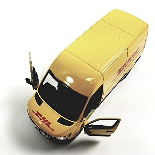 Vehículo a escala 1:48 Mercedes Sprinter DHL amarillo miniatura 3