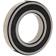 FAG 6214-2RSR Radial Bearing, Single Row, ABEC 1 Precision, Double Sealed, Steel Cage, Normal Clearance, Metric, 70mm ID, 125mm OD, 24mm Width, 3400rpm Maximum Rotational Speed, 10000lbf Static Load Capacity, 14000lbf Dynamic Load Capacity