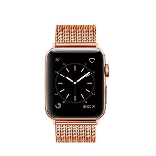 Correa de acero inoxidable plateada 42mm compatible con iWatch series 7 a SE 5
