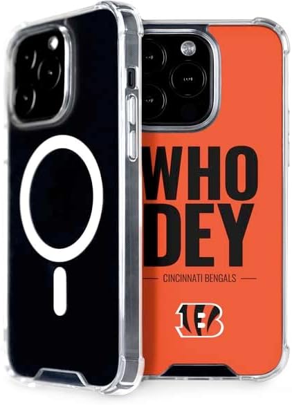 Skinit Phone Case Compatible with MagSafe iPhone 15 Pro - Officially Licensed NFL Cincinnati Bengals Team Motto Design