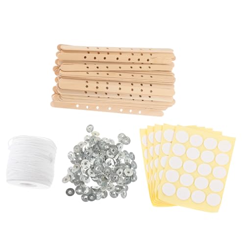 PHENOFICE Candle Making Tools Kit 7 Hole Wick Holders Stickers Wick Fixers for DIY Candle Making for Beeswax