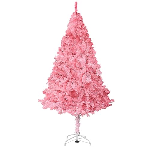 Arthas 6' Ft Tinsel Pink Christmas Tree for Home Office Party Decor Xmas Holiday Seasonal Sparking Gorgeous Folding Artificial Christmas Tree Indoor and Ourdoor(Pink)