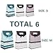 Wedding Christmas Birthday Shopping Party Resealable Paper Gift Bags,6 pcs 3 Styles 2 Sizes