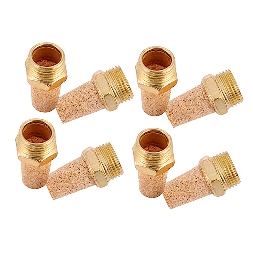 OSOLADY Brass Solenoid Valves 4pcs Set Pneumatic Noise Reducing G1/2 Male Thread Easy Install for Air Compressor