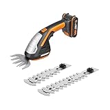 WORX WG801E - Akku Gras- und Strauchschere 20V PowerShare, 3-in-1 Schere mit verschiedenen Messer...