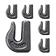 VEVOR Traktor-Eimerhaken 7,93mm, 3/8 Zoll, robuster Anschweißhaken, G70-geschmiedeter Stahl, 6er-Set, Greifhaken, kompatibler schweißbarer Abschlepphaken, für Kran, Kettenzug, Gabelstapler, 6803,88kg