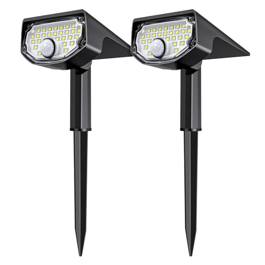 AloftSun Solar Motion Sensor Outdoor Lights, 30 LEDs /IP68 Waterproof Solar Motion Lights Outdoor, 3 Modes Solar Spot Lights Outdoor, Wireless Motion Sensor Solar Landscape Spot Lights Outside/2 Pack