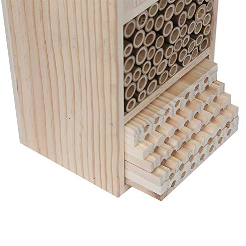 Bee House Bee Hotel Butterfly Houses Outdoor Décor Multi Quality Wooden Insect Hotels Large Size 15" H #TOP4