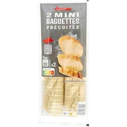 AUCHAN Mini baguettes précuites 2 x 150 g