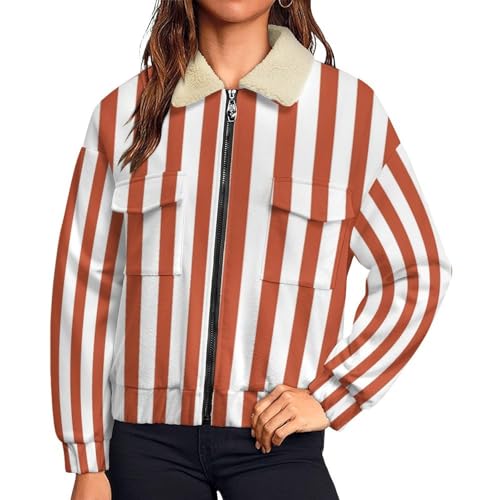 Veste polaire femme à rayures avec fermeture zippée pour un confort thermique optimal en hiver