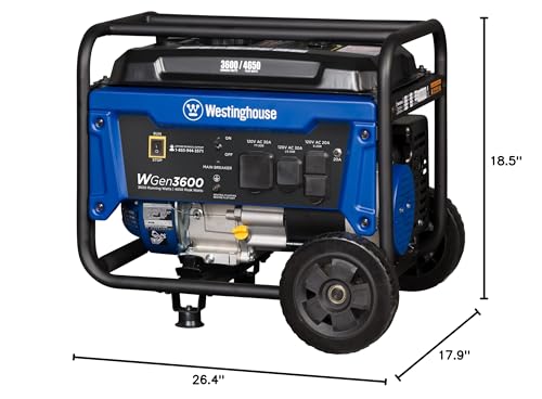 Westinghouse WGEN3600 Portable Generator, 4650 Peak Watts & 3600 Rated Watts thumb #10